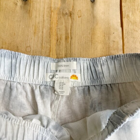 C&C Linen Pants California White Blue Tye Dye‎ - Picture 7 of 7